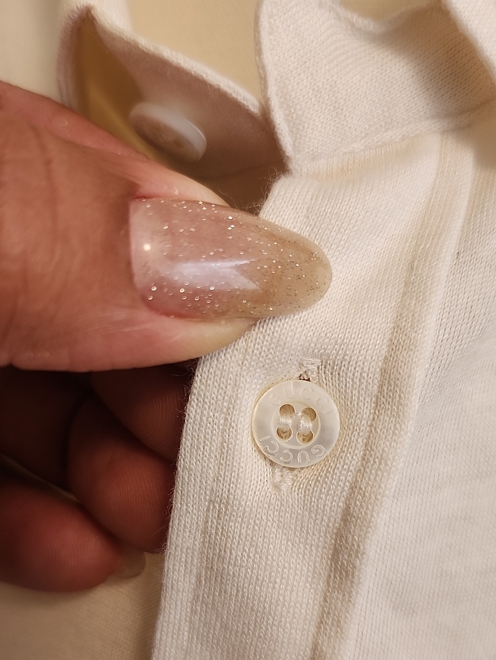 Gucci Men’s Ivory Silk Cotton Super Skinny Shirt Size 43 IT Made in Italy - Picture 8 of 11